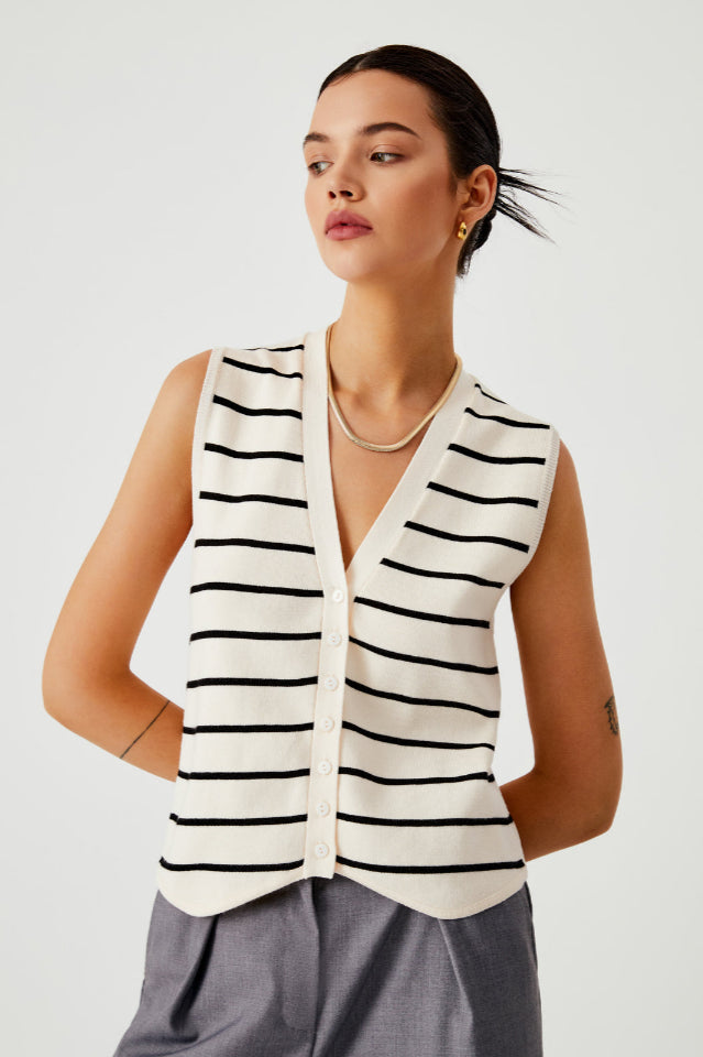 Effortless Stripe Yelek