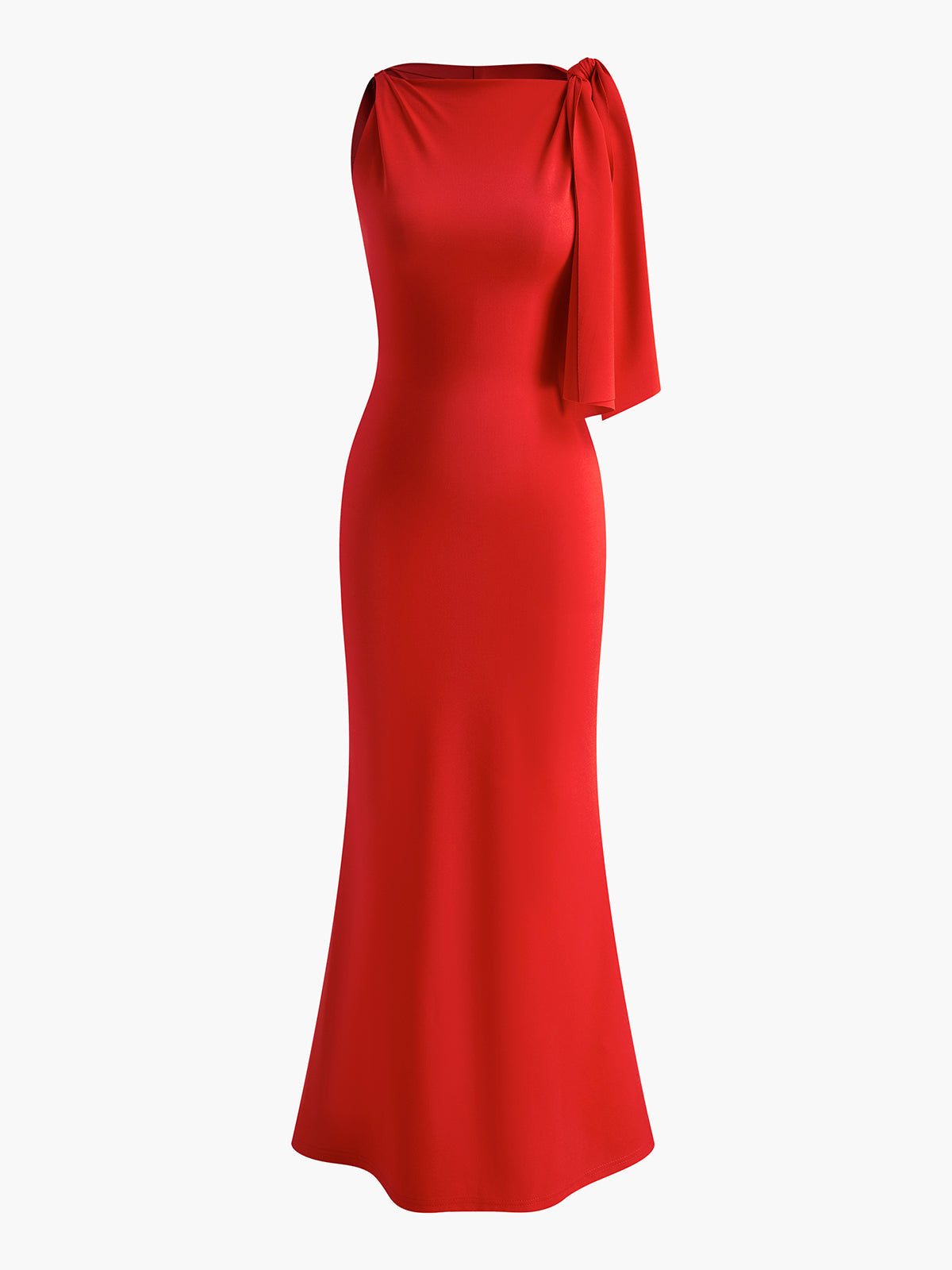 Beloved Knotted Sleeveless Long Elbise