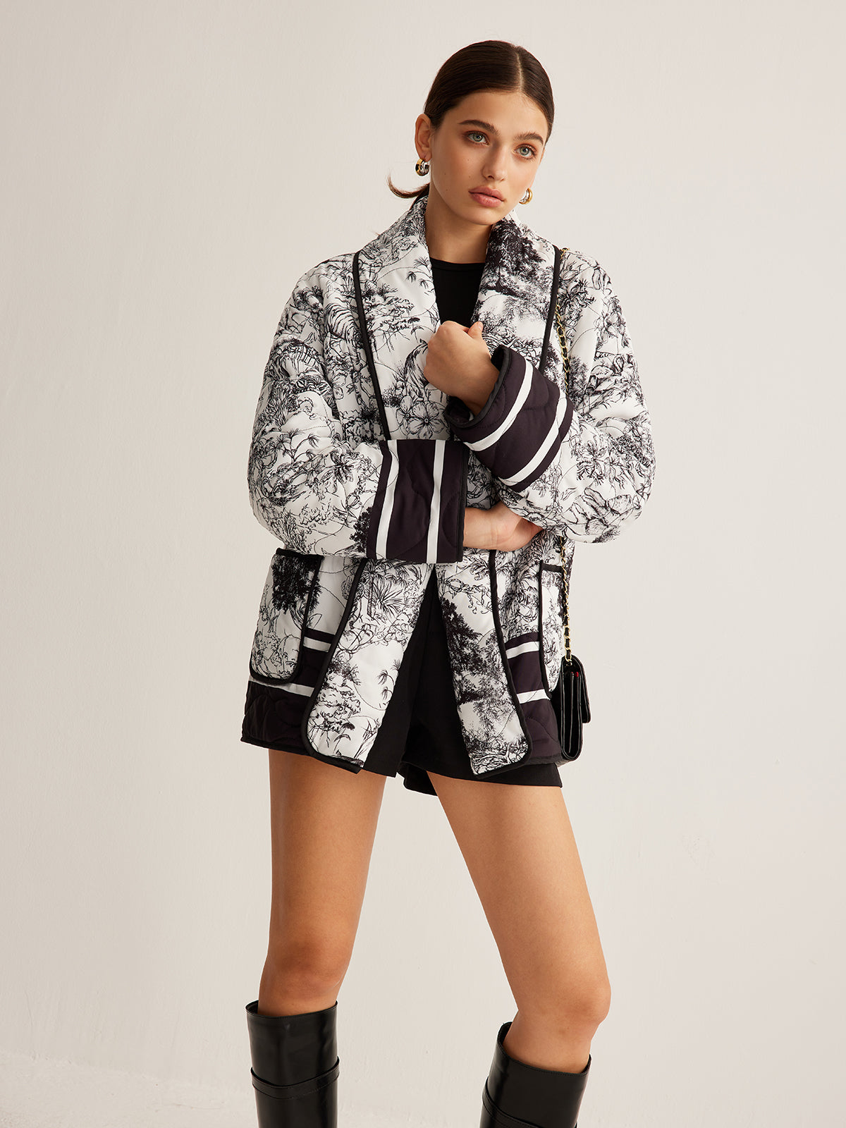 Boheme Contrast Binding Lapel Winter Mont