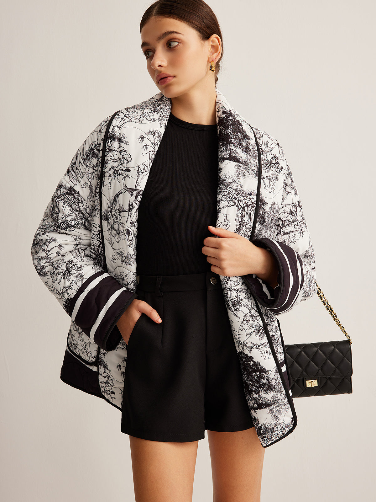 Boheme Contrast Binding Lapel Winter Mont