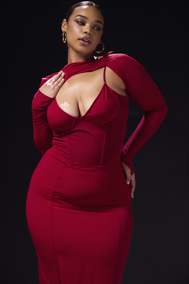 Beatrice Corset Midi Elbise