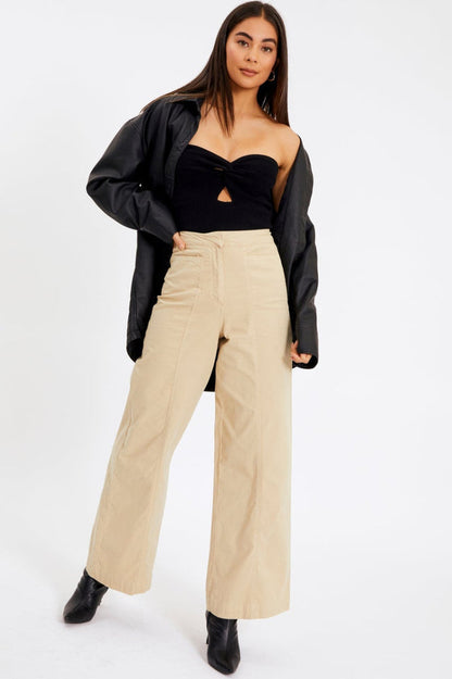 Merlaine Strapless Knotted Knit Crop