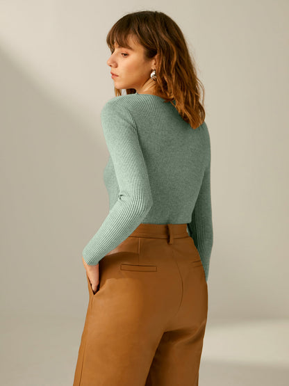 Clouds Ribbed Pullover Kazak