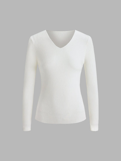 Clouds Ribbed Pullover Kazak