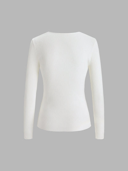 Clouds Ribbed Pullover Kazak