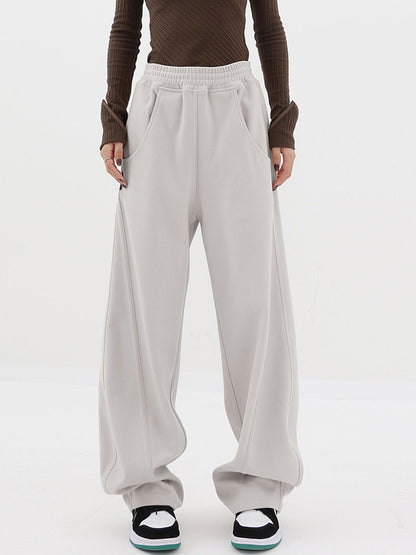 Baggy Solid Wide Leg Pantolon