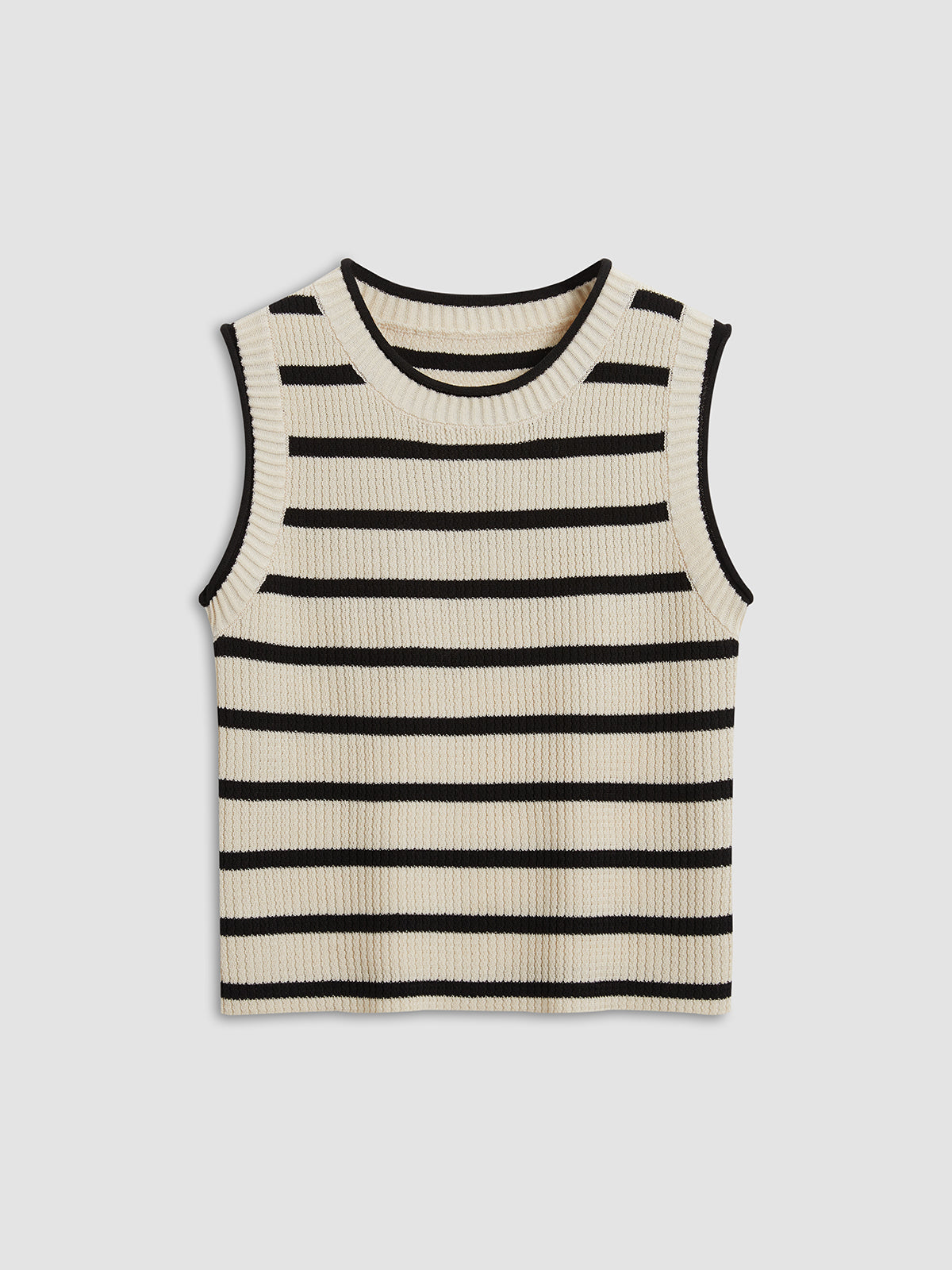 Leisure Stripe Knit Crop Üst