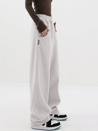 Baggy Solid Wide Leg Pantolon