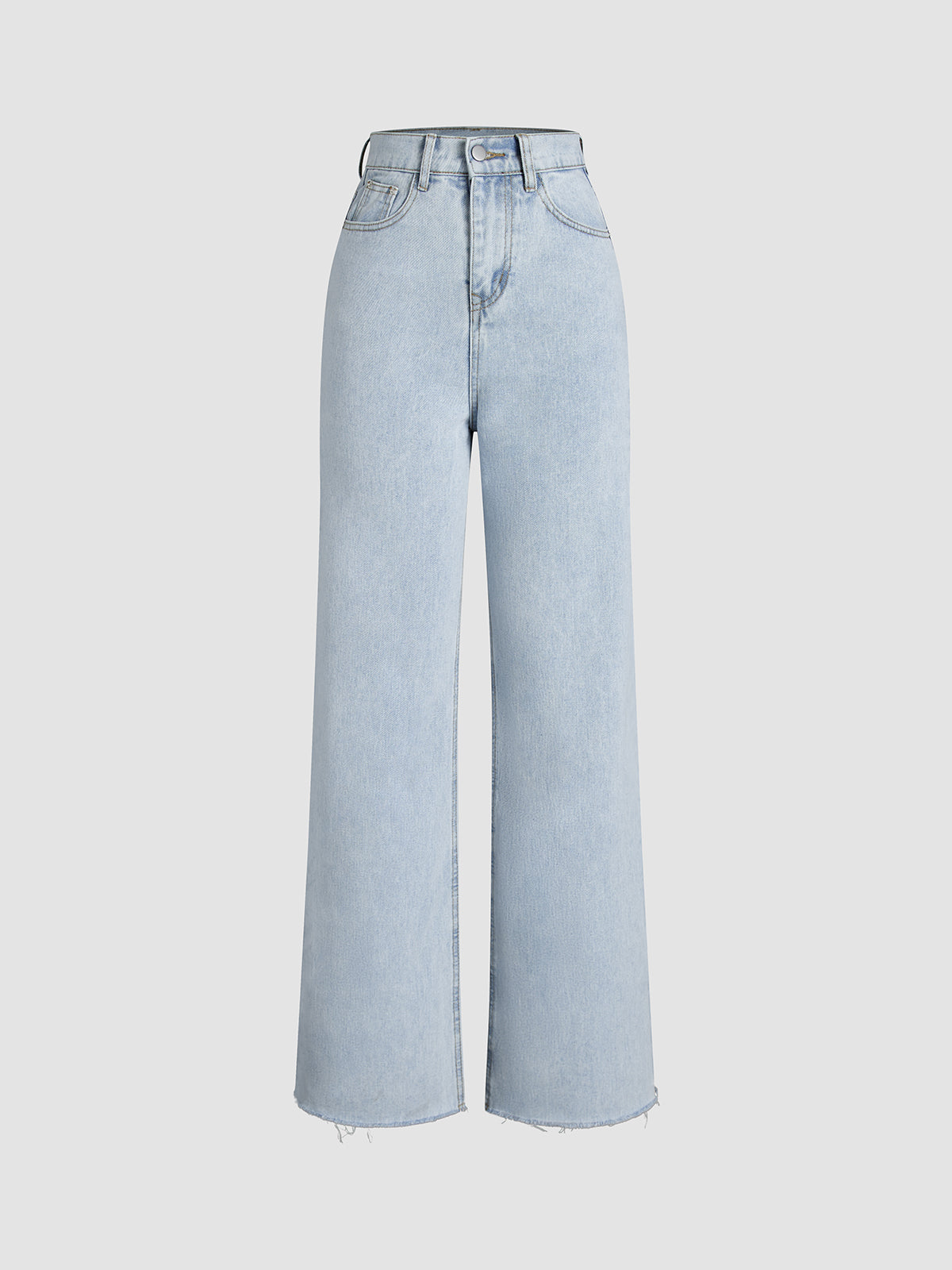 Denim Straight Leg Kot pantolon