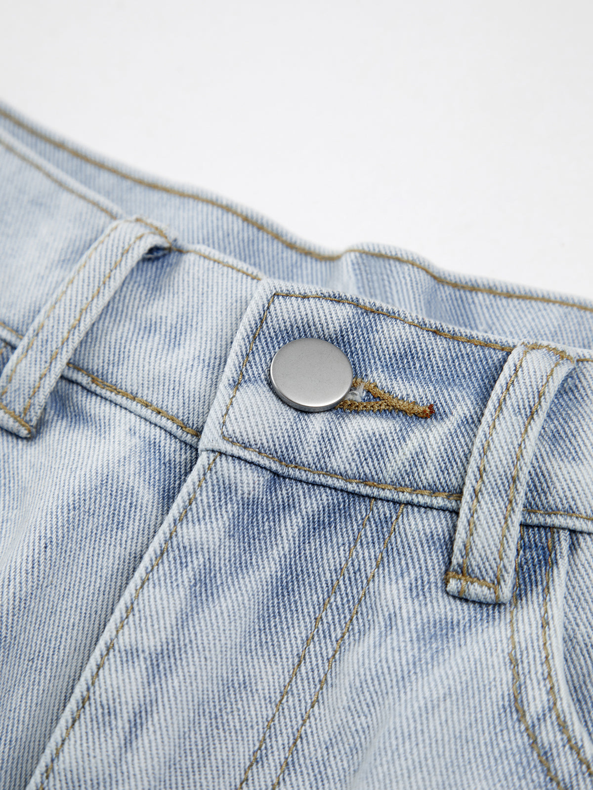 Denim Straight Leg Kot pantolon
