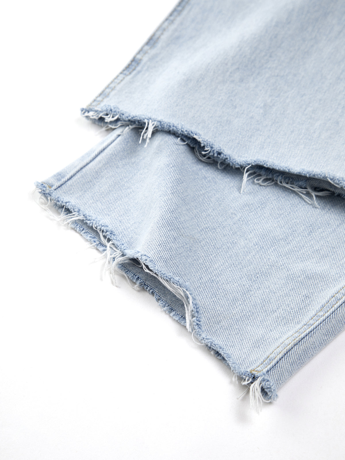 Denim Straight Leg Kot pantolon