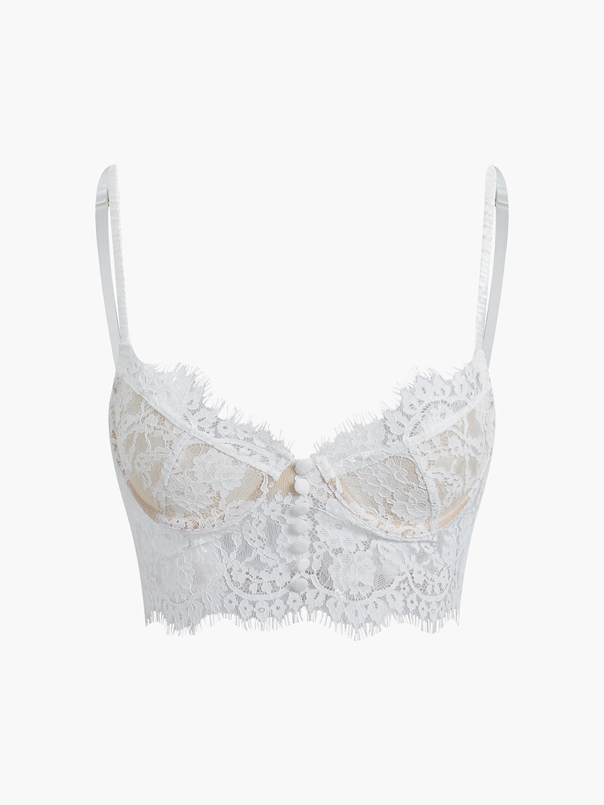 Double Hook Lace Crop Corset Üst