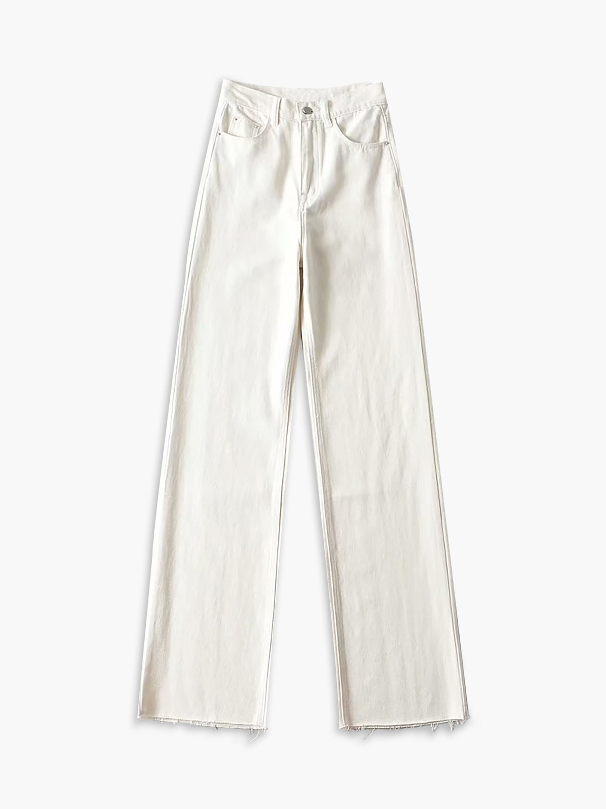 Denim Straight Leg Kot pantolon
