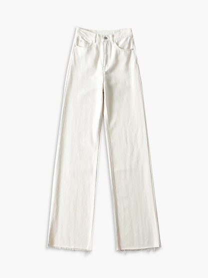 Denim Straight Leg Kot pantolon