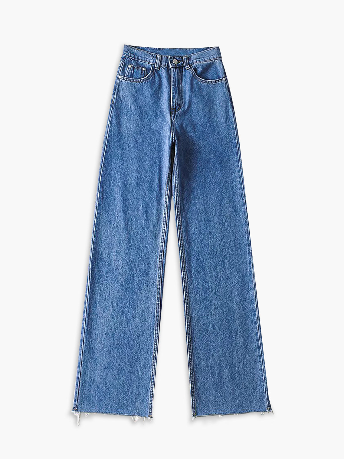 Denim Straight Leg Kot pantolon