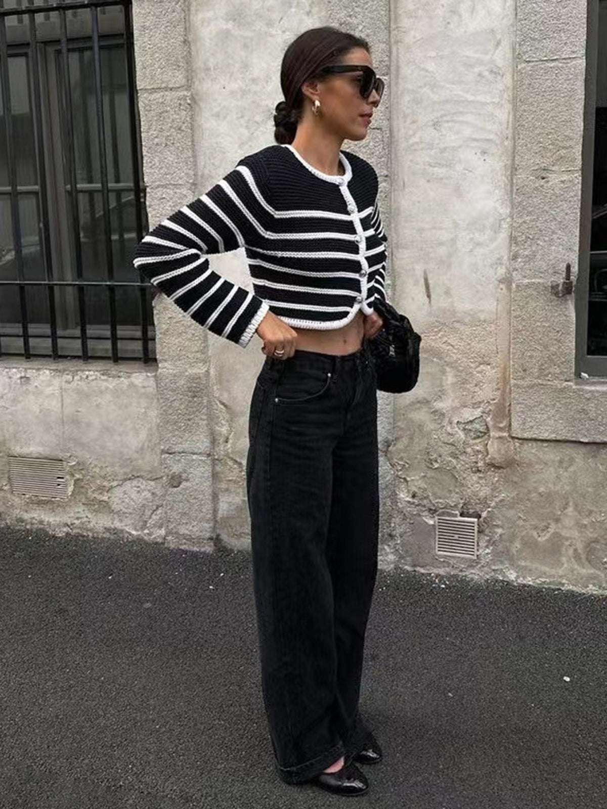 Old Money Aesthetics Stripe Hırka