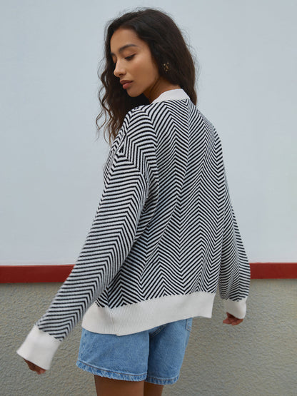 Oversized Herringbone Hırka