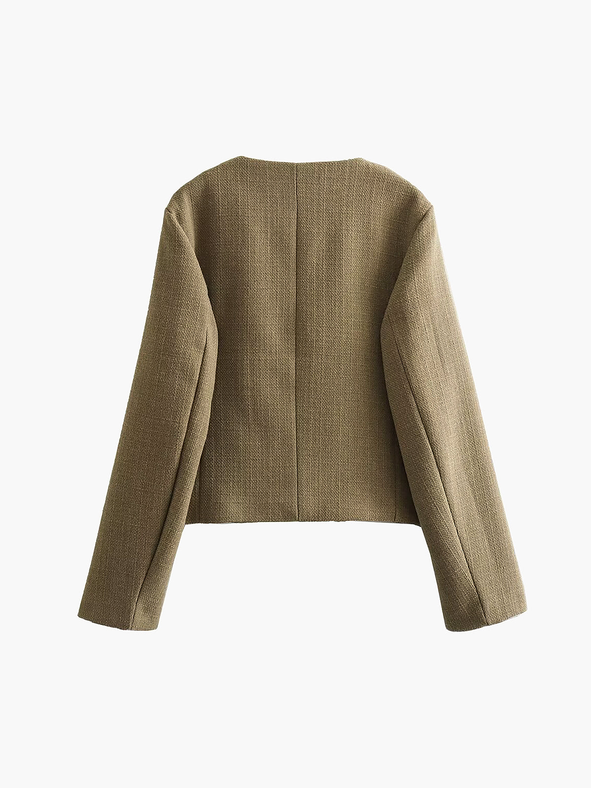 Vintage Button Tweed Blazer Ceket