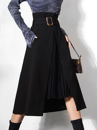 Irregular Package Belted Midi Etek