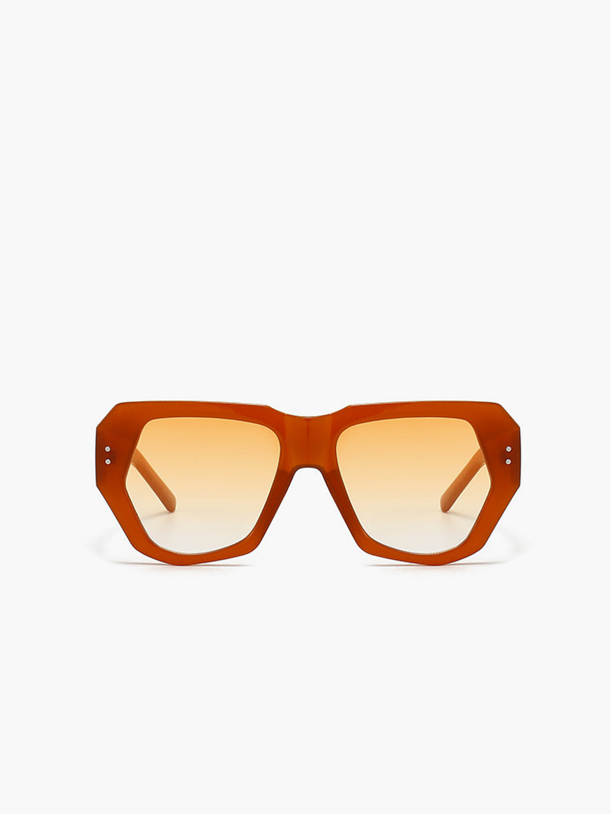 Vintage Polygon Cat Eye Rivets Güneş Gözlüğü