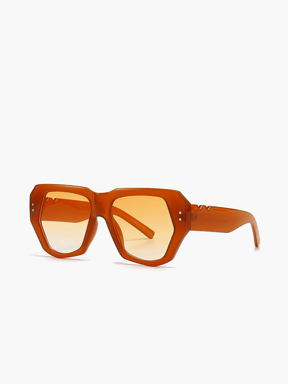 Vintage Polygon Cat Eye Rivets Güneş Gözlüğü