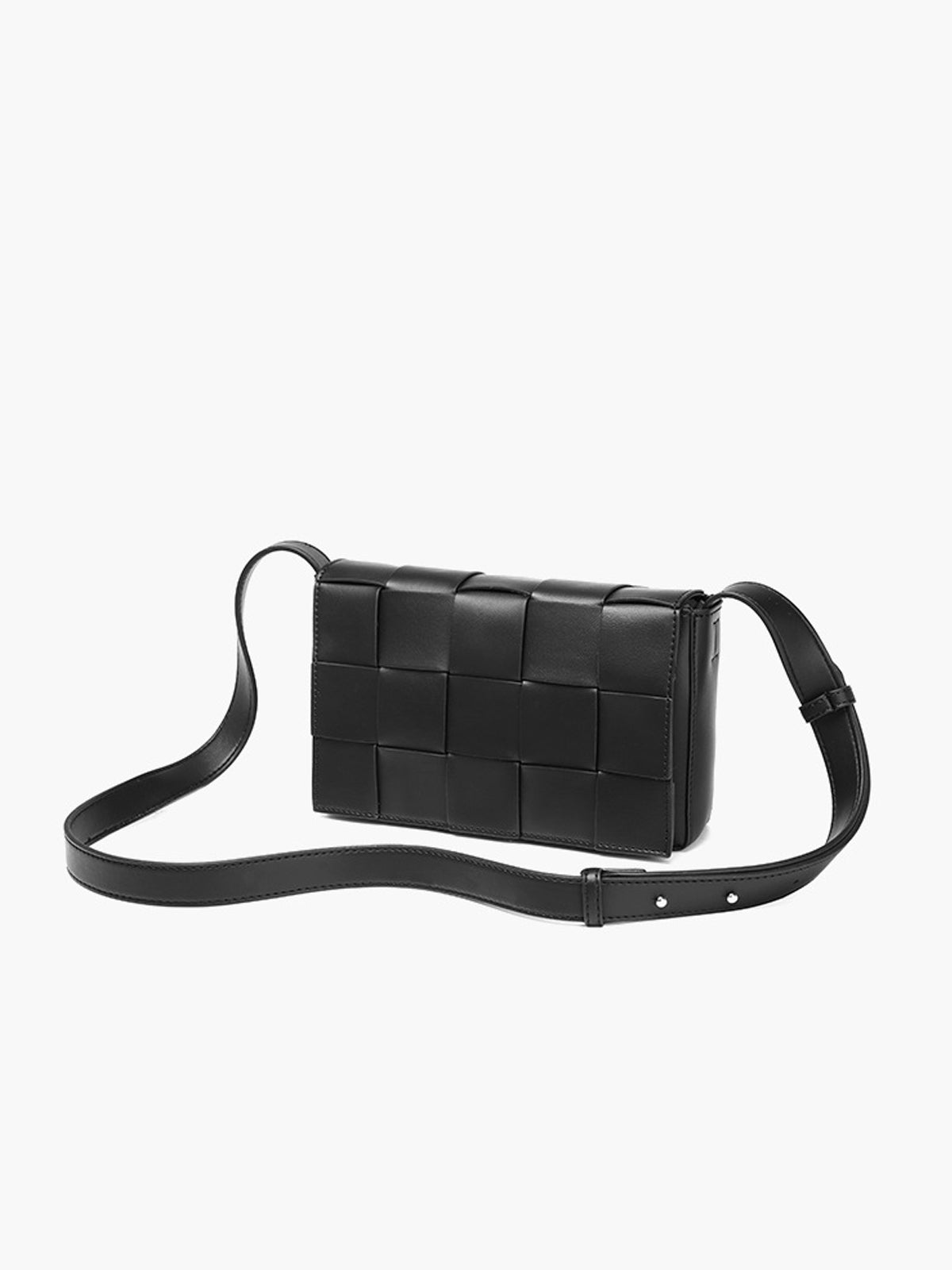 Black Woven Crossbody Çanta