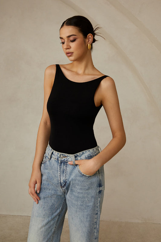 Backless Sleeveless Bodysuit