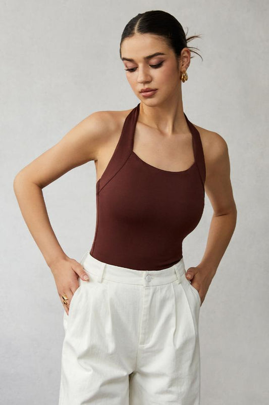 Halter Backless Kolsuz Üst