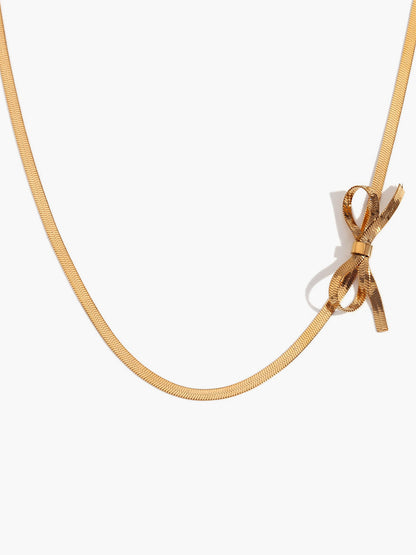 Gold Bow Kolye