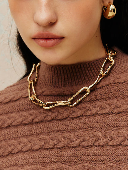 Golden Chunky Chain Kolye