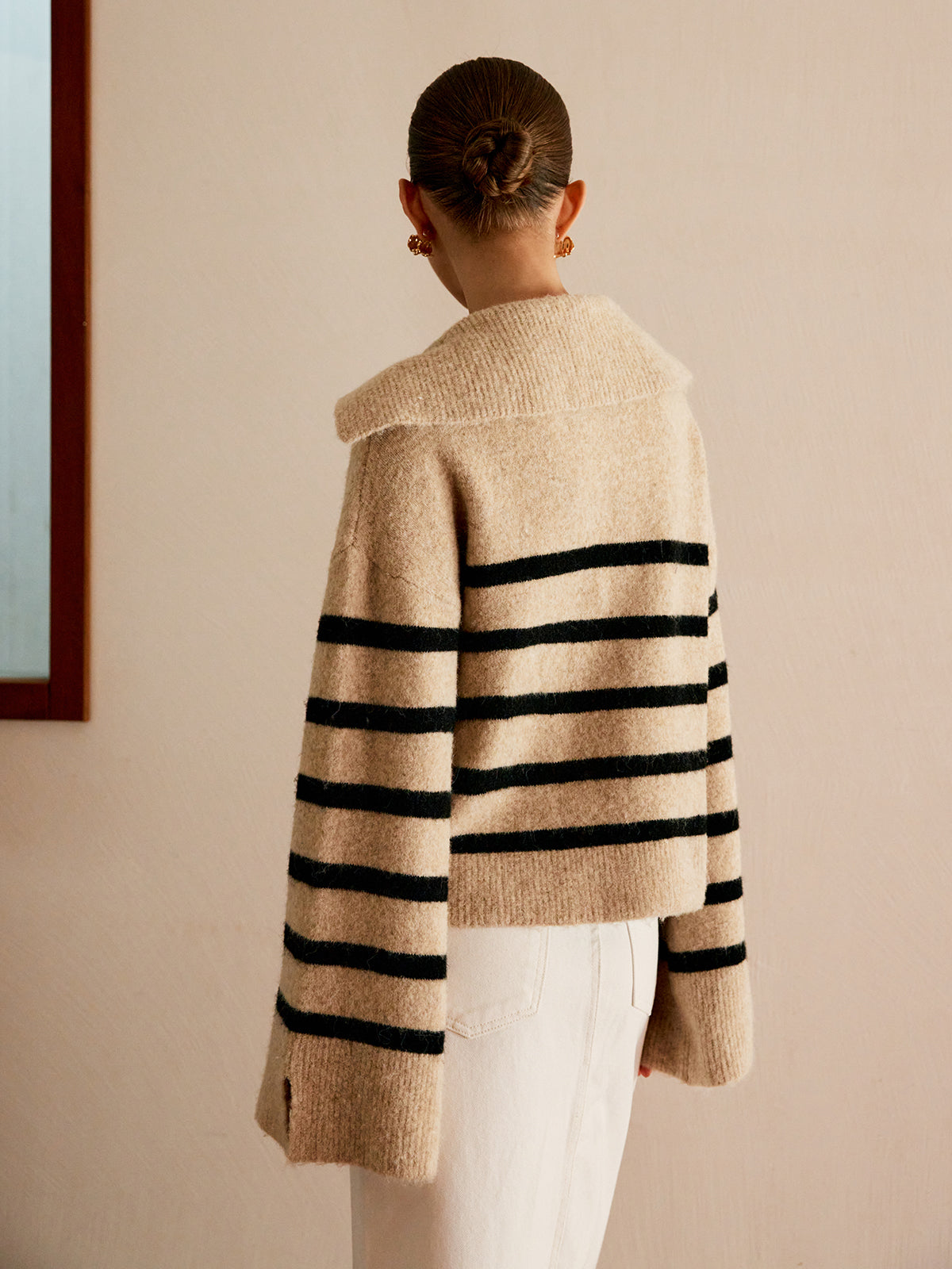 Oversize Striped Pullover Kazak