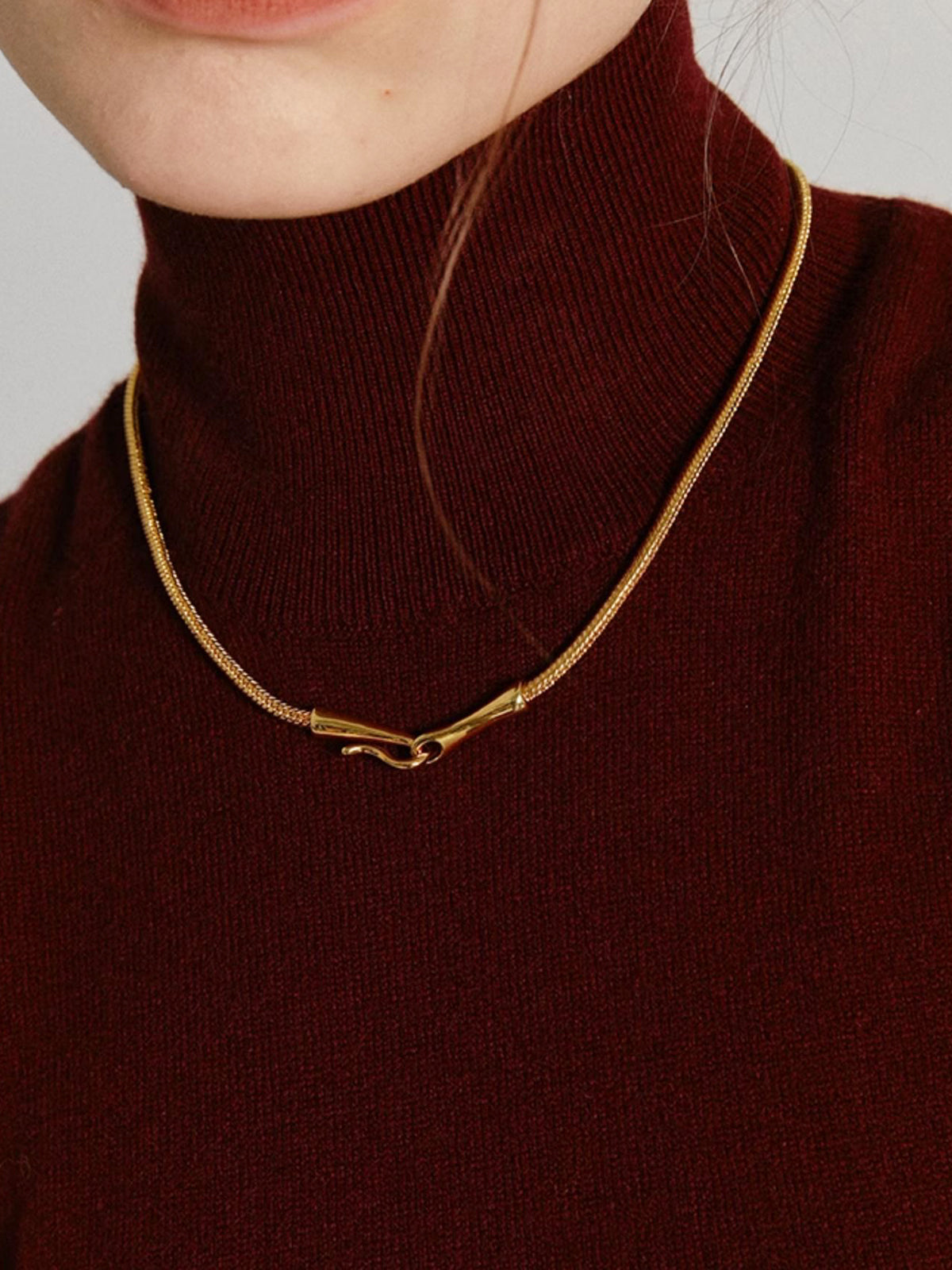 Golden Snake Chain Kolye