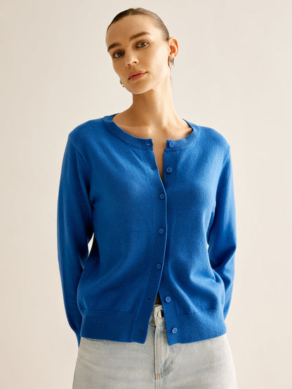 Plain Soft Button Hırka