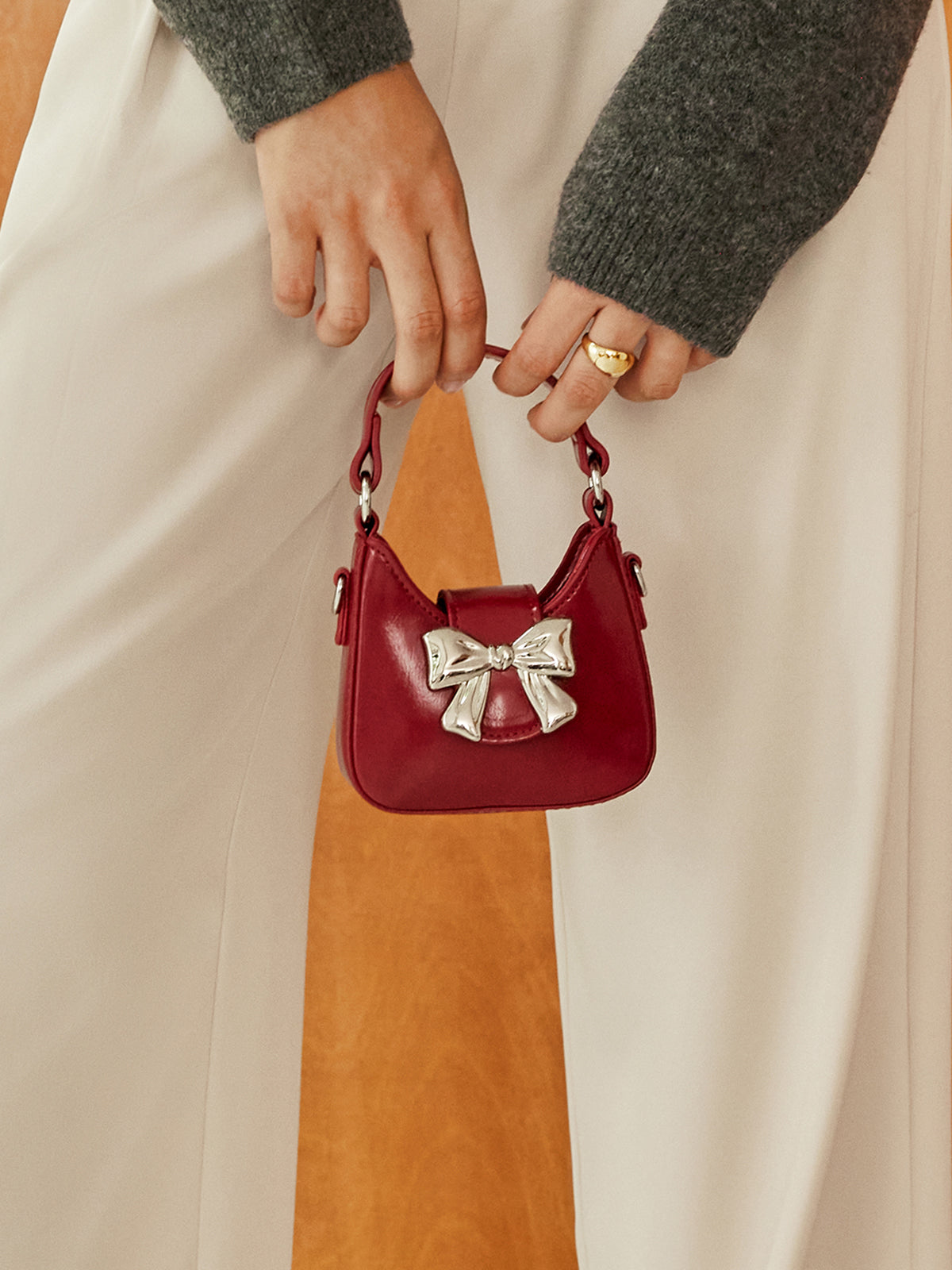 Bow Flap Mini Tote Çanta