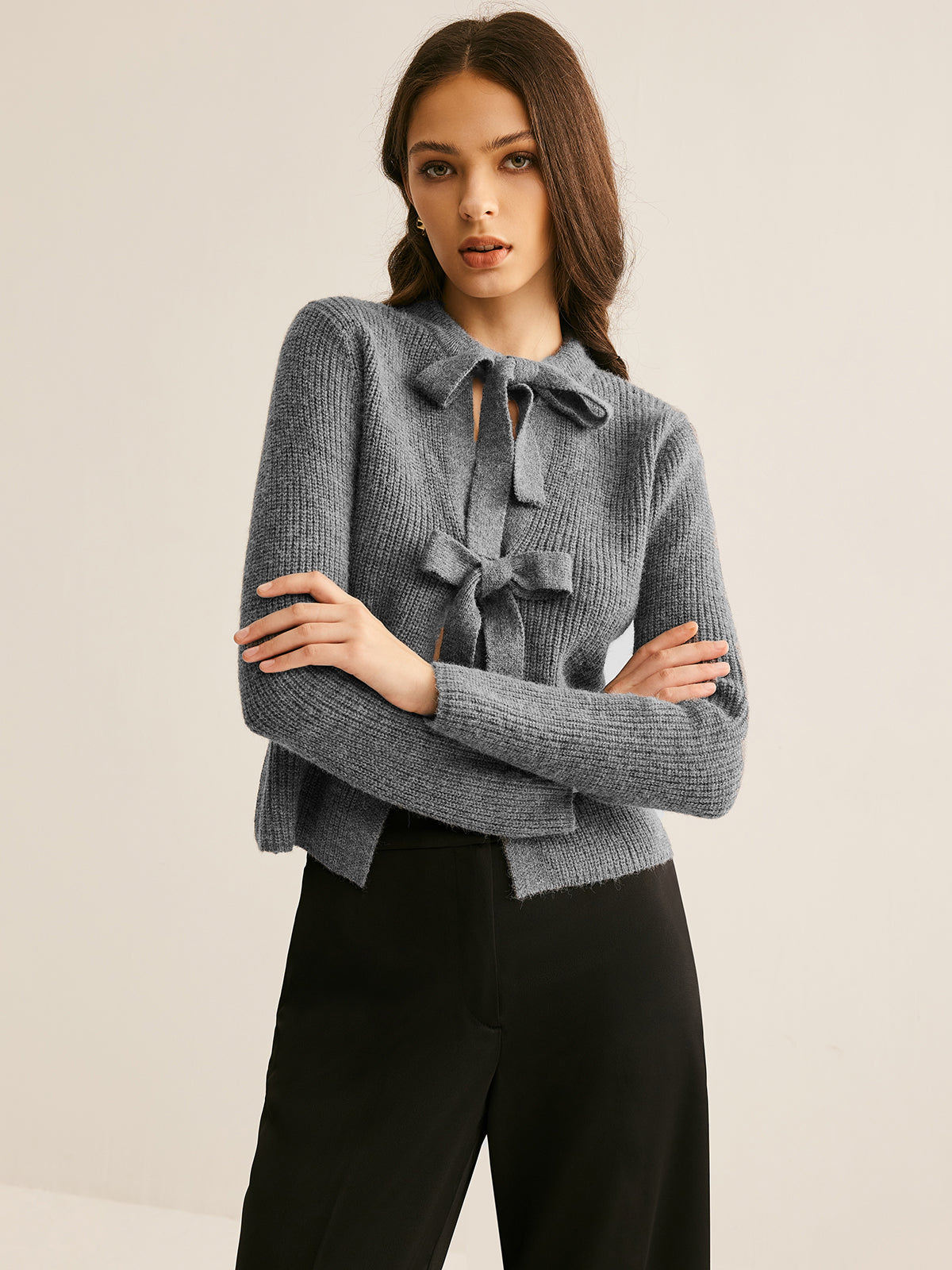 Bow Knotted Hırka