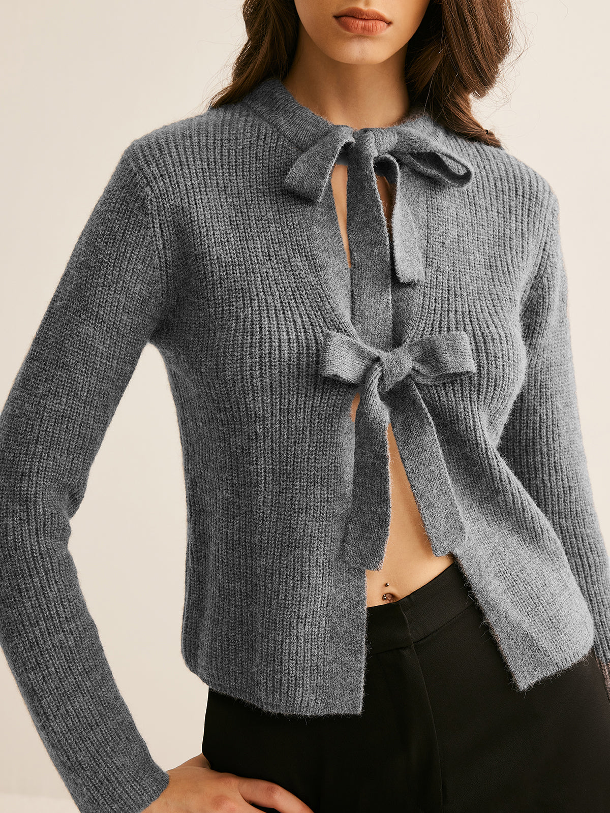Bow Knotted Hırka