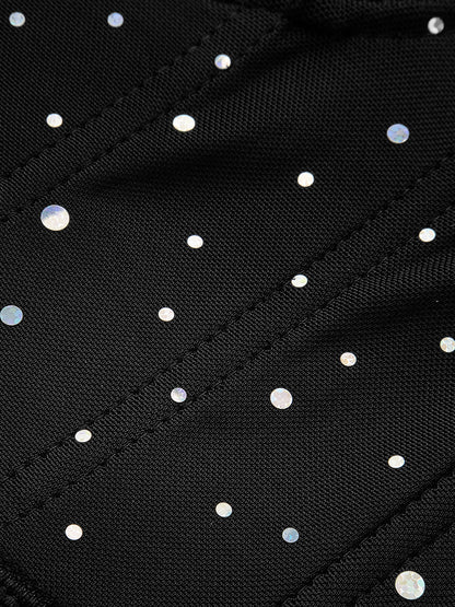 Mesh Polka Dot Corset Üst