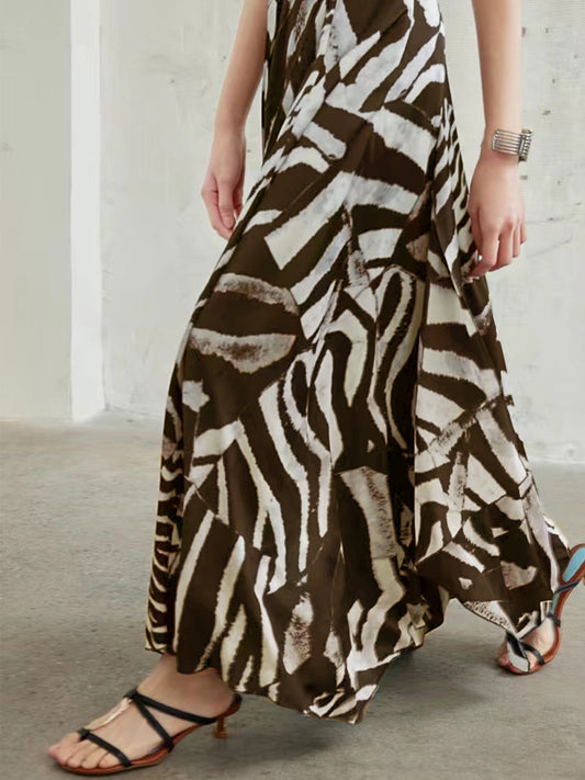 Zebra Printed Maxi Etek