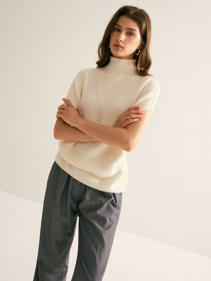 Elegant Mock Neck Sweater Yelek