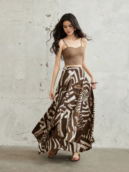 Zebra Printed Maxi Etek