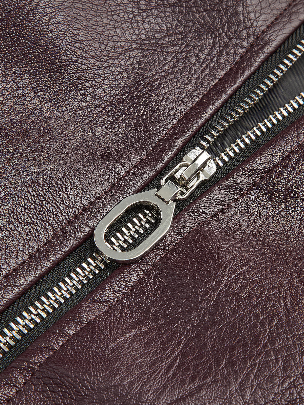 Vintage Zipper Faux Leather Ceket