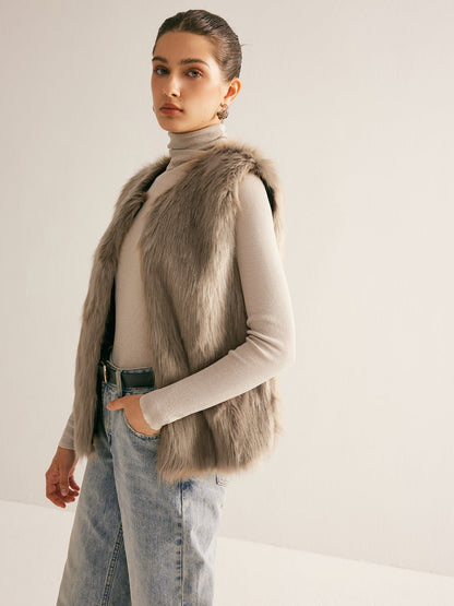 Leisure Faux Fur Yelek