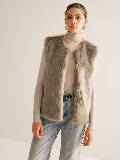 Leisure Faux Fur Yelek