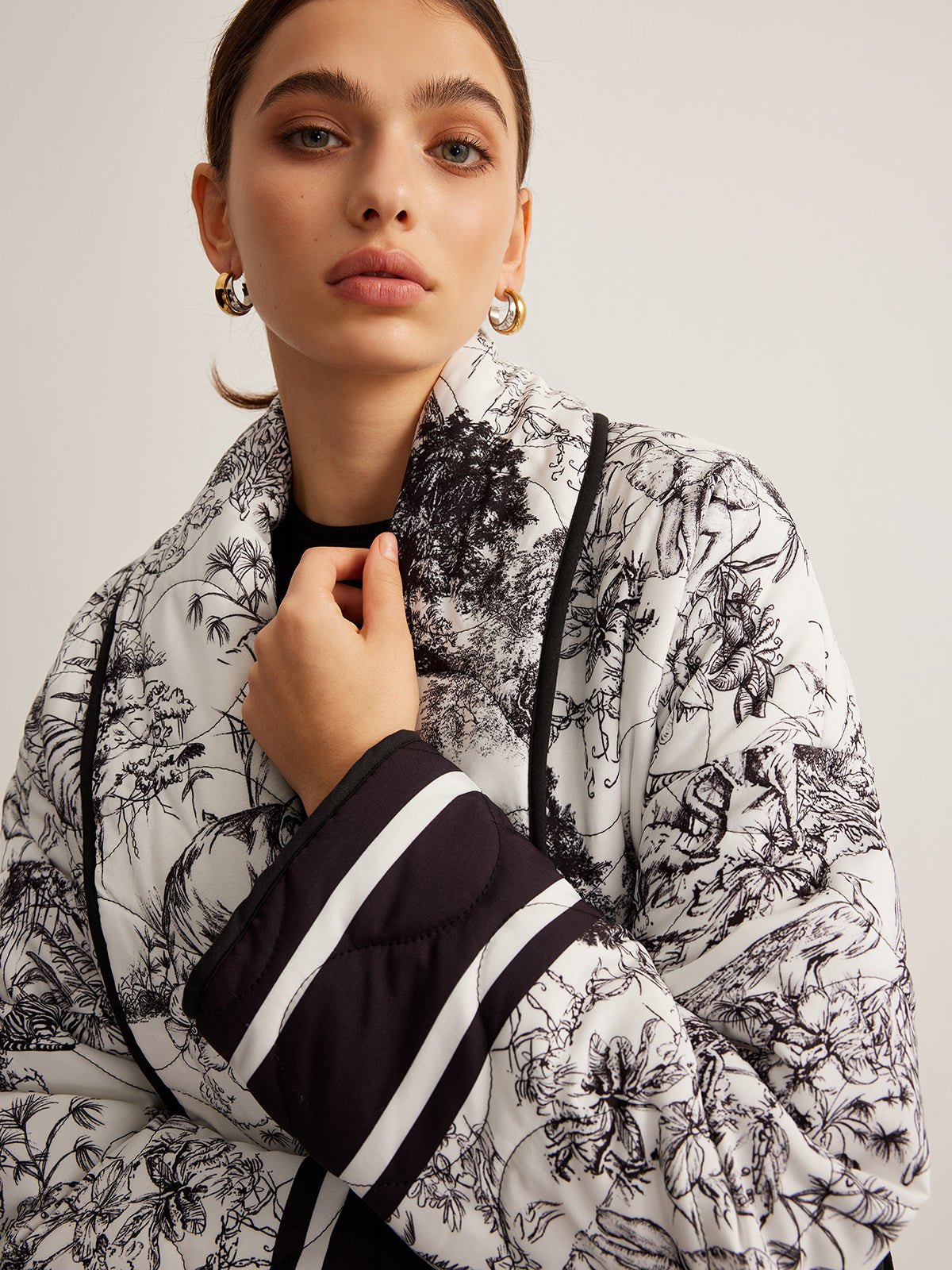 Boheme Contrast Binding Lapel Winter Mont
