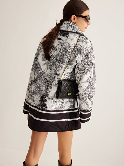 Boheme Contrast Binding Lapel Winter Mont