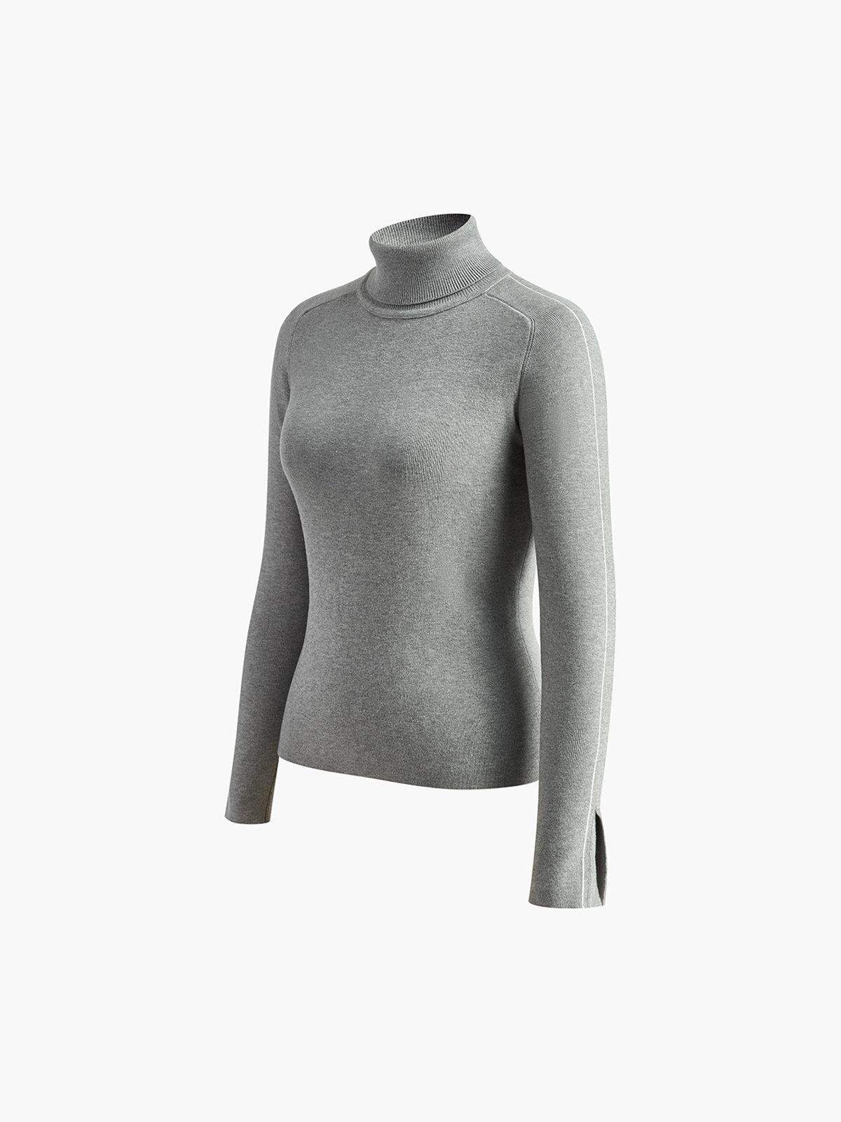 Contrast Piping Turtleneck Kazak