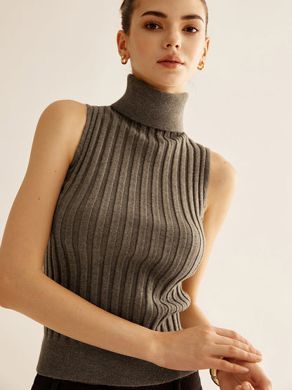 Wool-Blend Turtleneck Sweater Yelek