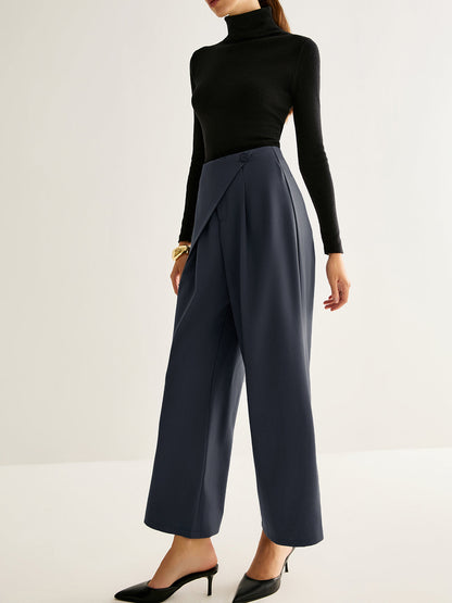 Asymmetrical Wide-Leg Pantolon