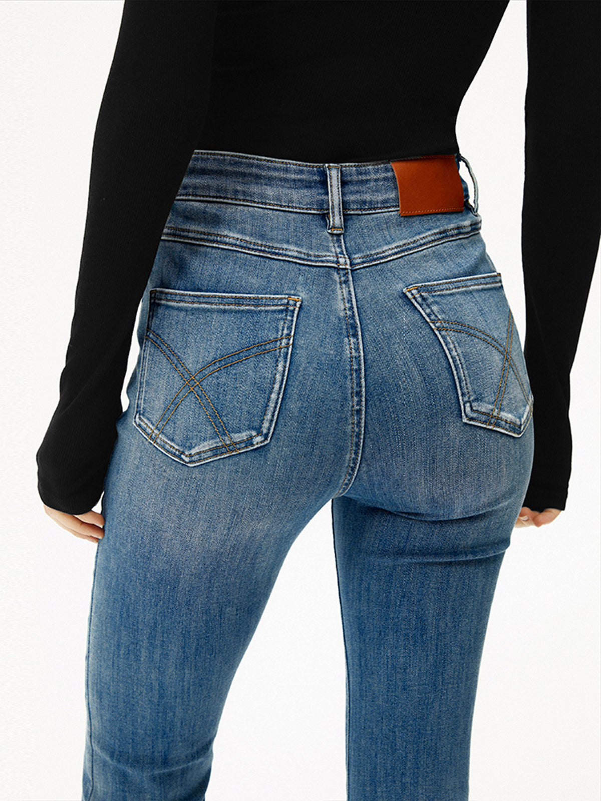 High-Waist Denim Bootcut Kot Pantolon