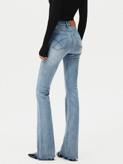 High-Waist Denim Bootcut Kot Pantolon